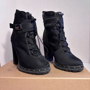Pazzle Stylish Black Women's Stylish-18  punk style boots.
